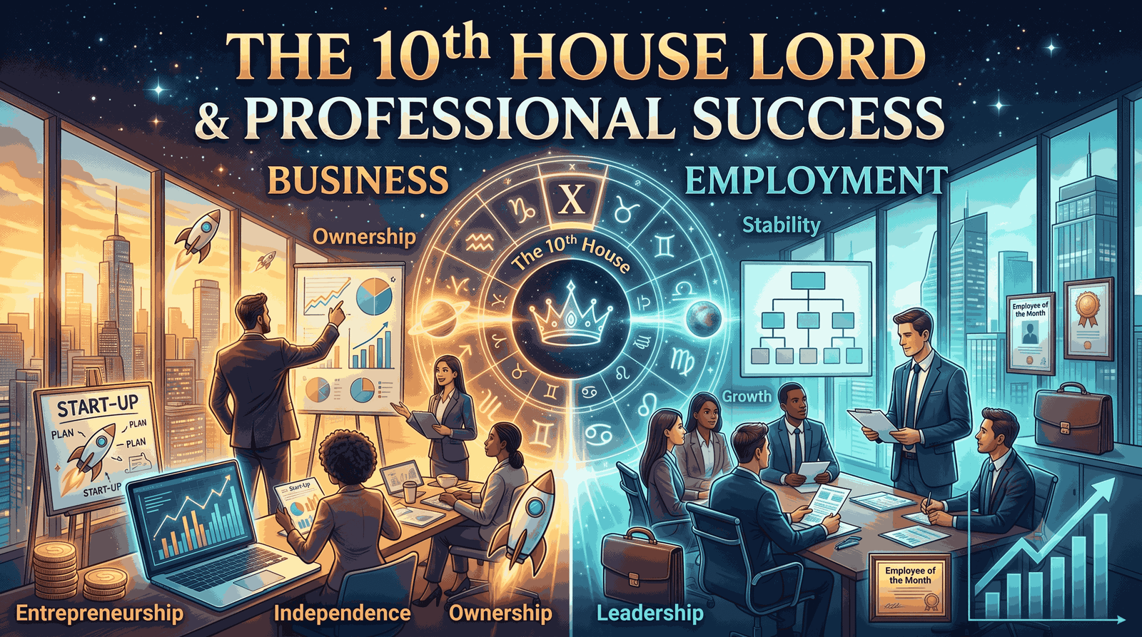 10th House Karma Bhava career astrology chart calculation